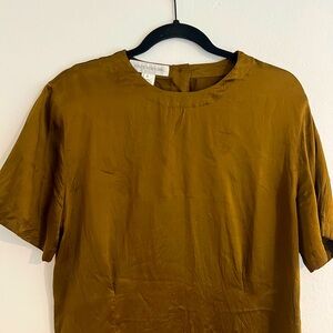 Vintage Bronze Silk Blouse